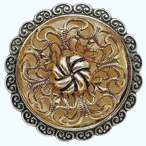 Vintage 1960s West Germany 36 mm Filigree Scarf Clip Gold Tone